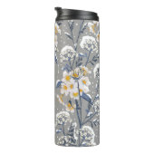 Winter Blossom: zartes Blumenmuster Thermosbecher (Nach rechts gedreht)
