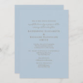 Winter Blue 2 Veranstaltungsorte Einladung Hochzei (Vorne/Hinten)