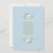 Winter Blue Baby Dusche Boy Einladung (Rückseite)