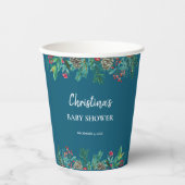 Winter Blue Baby Dusche Pappbecher (Vorderseite)