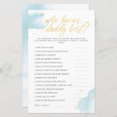 Winter Blue Baby Duwer Game, das Daddy Best kennt (Vorne/Hinten)