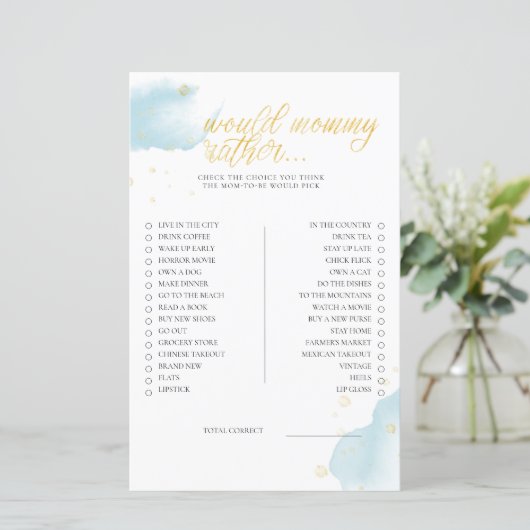 Winter Blue Baby Duwer Game würde Mama eher (Stehend Vorderseite)