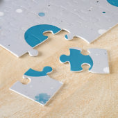 Winter Blue Birds in Liebe Weihnachten Hochzeit Puzzle (Seite)