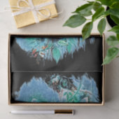 Winter Blue Birds Malerei 1 Seidenpapier (Geschenk)