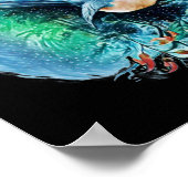 Winter Blue Birds Malerei Poster (Ecke)