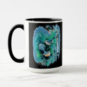 Winter Blue Birds Painting Tasse (Links)