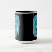 Winter Blue Birds Painting Tasse (Zentrum)