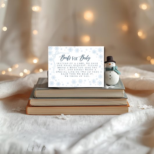 Winter Blue Books for Baby Showroom Begleitkarte