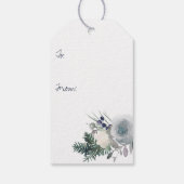 Winter Blue Bouquet Geschenkanhänger (Rückseite)