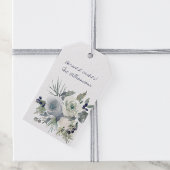 Winter Blue Bouquet Geschenkanhänger