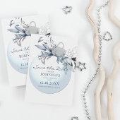 Winter Blue Christmas Bauble | Save The Date Postkarte