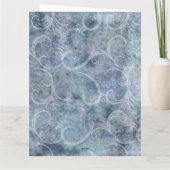 Winter Blue Christmas Cat With Hat And Scarf Karte (Rückseite)