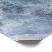 Winter Blue Christmas Cute Giraffe With Hat Poster (Ecke)