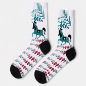 Winter Blue Christmas Ornaments Ristorante La Lanc Socken (Linkes Detail)