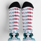 Winter Blue Christmas Ornaments Ristorante La Lanc Socken (Oben)