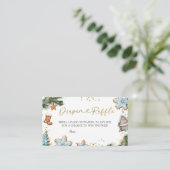 Winter Blue Cookie Baby Duschdusche Windelwanne Begleitkarte (Stehend Vorderseite)