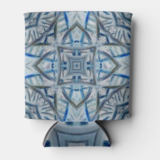 Winter Blue Crystal Pattern Dosenkühler (Vorderseite)