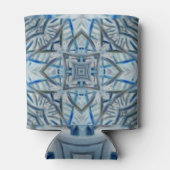 Winter Blue Crystal Pattern Dosenkühler (Rückseite)