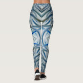 Winter Blue Crystal Pattern Leggings (Rückseite)