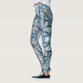 Winter Blue Crystal Pattern Leggings (Links)