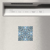 Winter Blue Crystal Pattern Magnet (In Situ (Geschirrspüler))