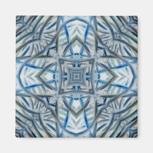 Winter Blue Crystal Pattern Magnet (Vorne)