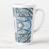 Winter Blue Crystal Pattern Monogram Tasse (Rechts)