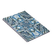 Winter Blue Crystal Pattern Notizblock (Rechte Seite)