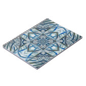 Winter Blue Crystal Pattern Notizblock (Linke Seite)