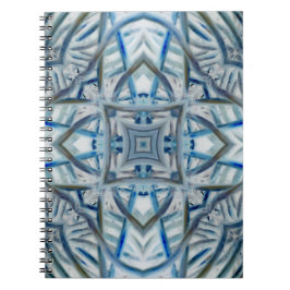 Winter Blue Crystal Pattern Notizblock