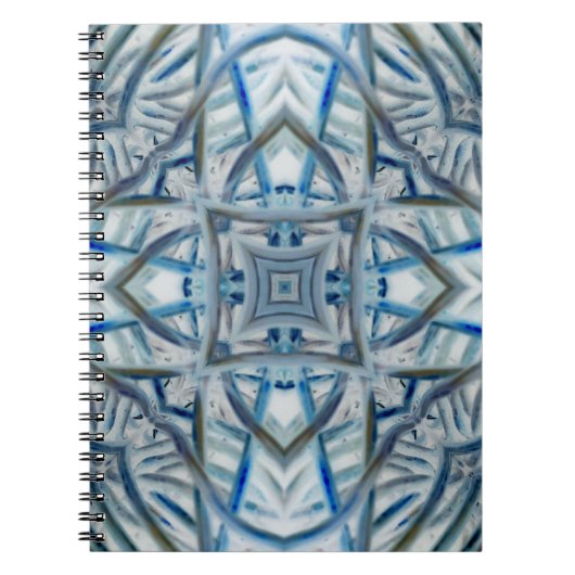 Winter Blue Crystal Pattern Notizblock (Vorderseite)
