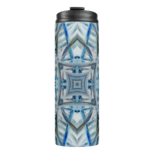 Winter Blue Crystal Pattern Thermosbecher