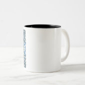 Winter Blue Crystal Pattern Zweifarbige Tasse (VorderseiteRechts)