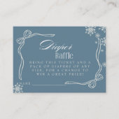 Winter Blue Diaper Raffle Baby Dusche Begleitkarte (Vorderseite)