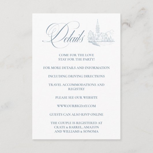 Winter Blue Enclosure Card Details Begleitkarte (Vorderseite)