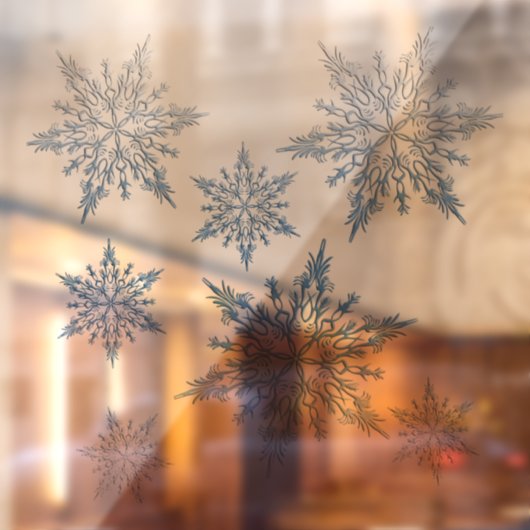 Winter Blue Fensteraufkleber (Blatt 2)