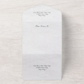 Winter Blue Floral on Marble White QR Code All In One Einladung (Außenbereich)