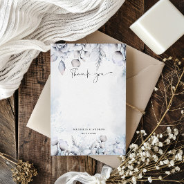 Winter Blue Foliage Foto Vielen Dank, dass Sie ein Dankeskarte