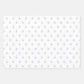 Winter Blue Frohe Weihnachten Schneeflocken Weihna Geschenkpapier Set (Vorderseite 3)