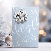 Winter Blue Frohe Weihnachtskalligraphie Urlaub Geschenkpapier