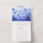 Winter Blue Garden Hochzeit alles in einer Einladu All In One Einladung (Innen Boden)