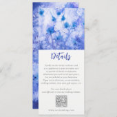 Winter Blue Garden Hochzeitskarte Einladung (Vorne/Hinten)