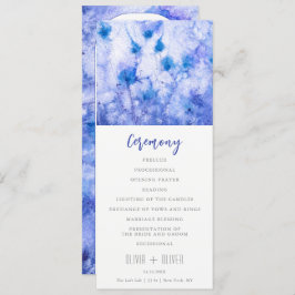 Winter Blue Garden Hochzeitsprogramm Einladung