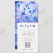 Winter Blue Garden Hochzeitssaison wünscht QR Code Einladung (Vorne/Hinten)
