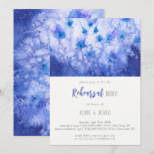 Winter Blue Garden Probe Dinner Einladung (Vorne/Hinten)