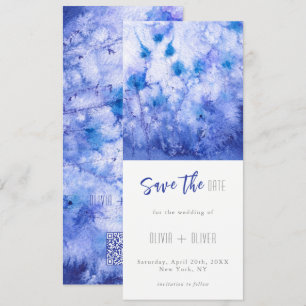Winter Blue Garden Save the Date Einladung