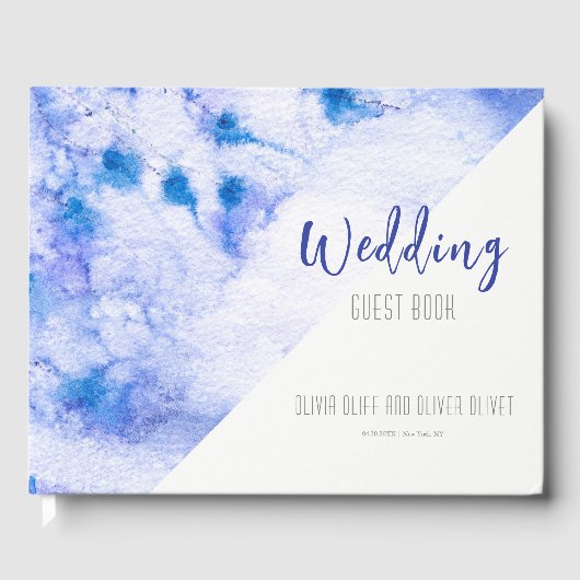 Winter Blue Garden Wedding Gästebuch (Vorderseite)