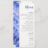Winter Blue Garden Wedding Menu Menükarte (Vorne/Hinten)