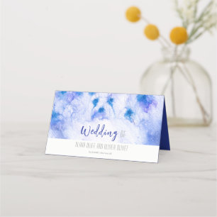 Winter Blue Garden Wedding Platzkarte