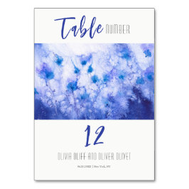 Winter Blue Garden Wedding Tischnummer